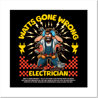 Funny Electrician Posters and Art